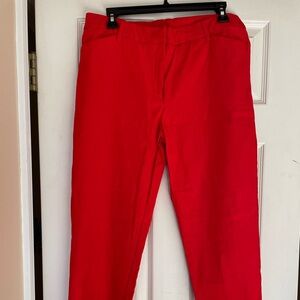 Zac & Rachel Bright Red Chinos. 33 inches long